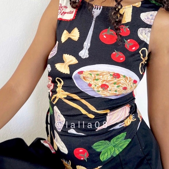 Lisa Says Gah Erin Tank Buon Appetito Black - Picture 8 of 16